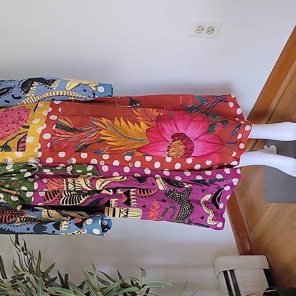 Farm Rio Earth Rainbow Shirtdress - Picture 5 of 14